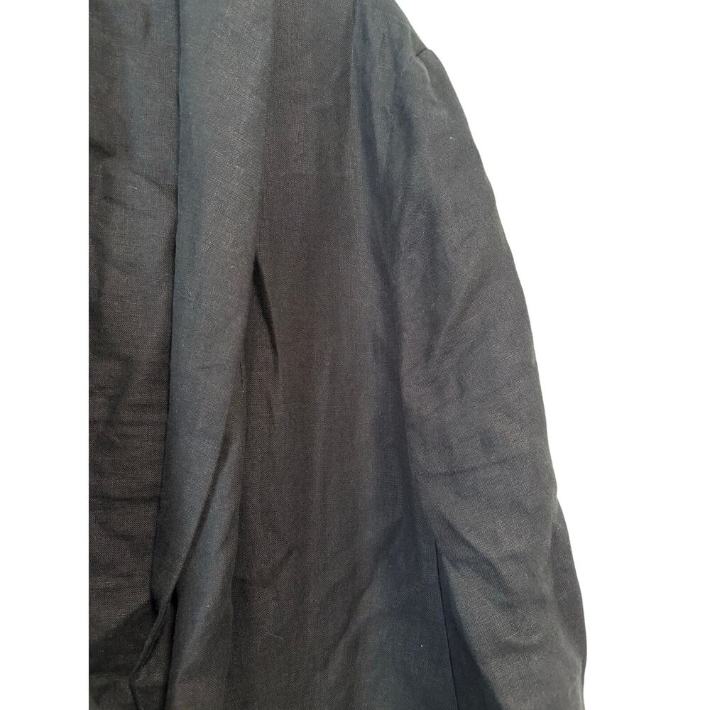 J. Jill Linen Blazer Women’s XL Black Open Front One Button Lightweight Jacket - Picture 9 of 10
